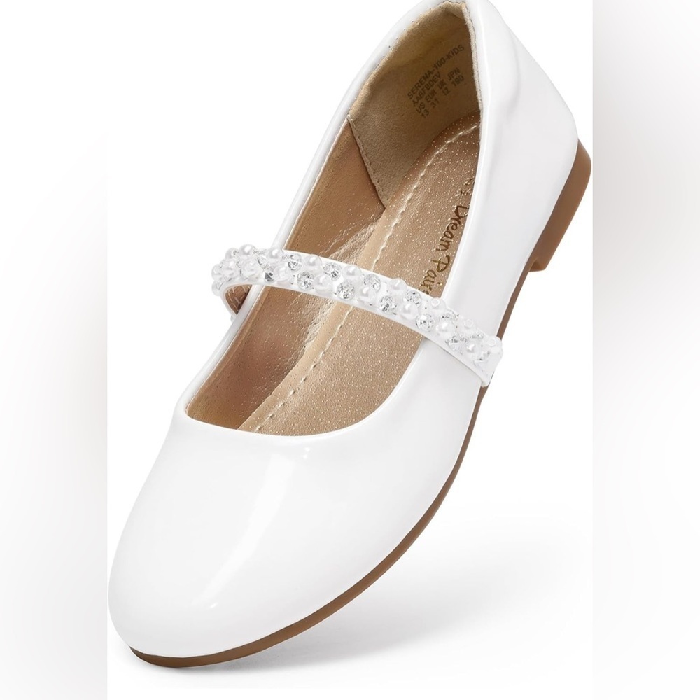 Elegant White Kids' Mary Jane Shoes 073